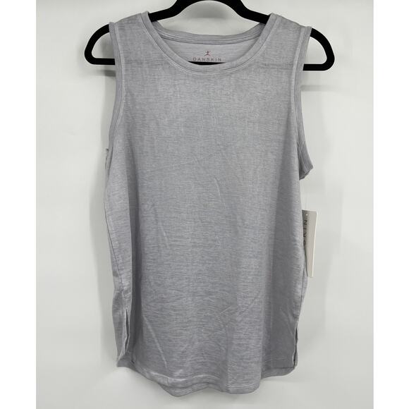 Danskin Womens Light Gray Breezy Tank Top Crewneck Sleeveless NEW Medium - Picture 1 of 10